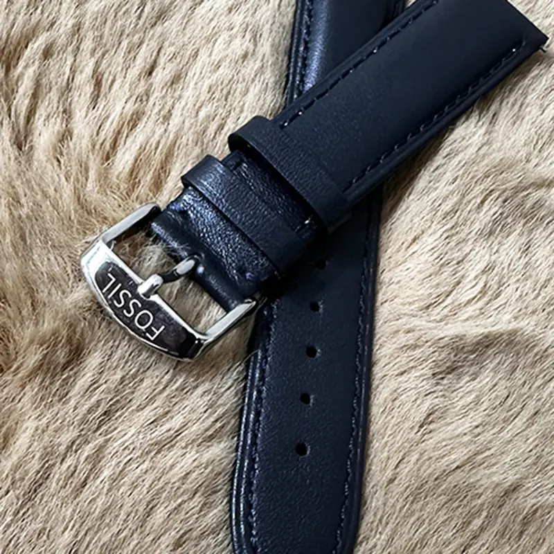 Fossil 20mm Deep Blue Leather Strap Classic Elegant Watch Band Watch Shop BD